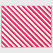 Klassisches Weihnachtsgeschenk Rot Weiß Streifen Geschenkpapier (Flach)