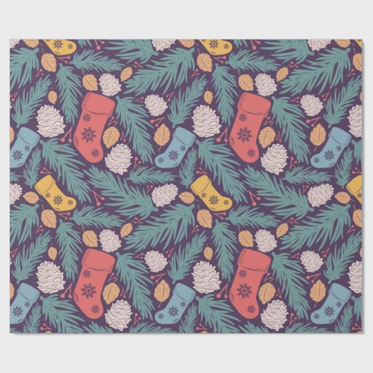 Klassisches Weihnachtsgeschmack Geschenkpapier (Flach)