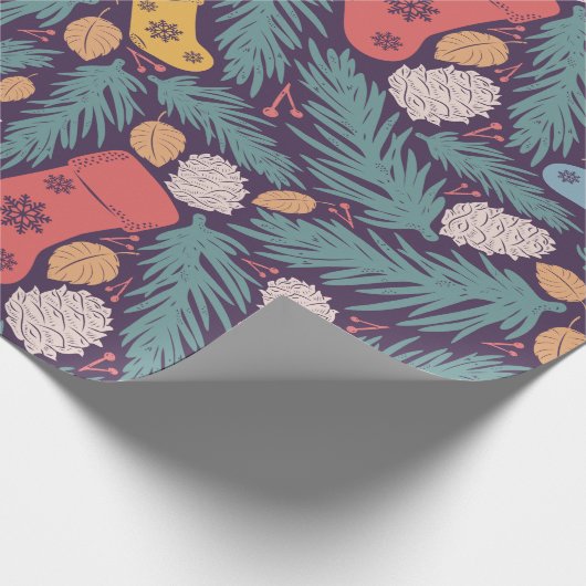 Klassisches Weihnachtsgeschmack Geschenkpapier (Ecke)