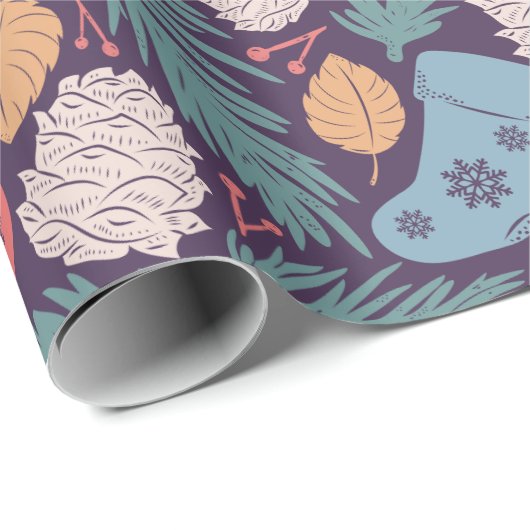 Klassisches Weihnachtsgeschmack Geschenkpapier (Rolleneckpunkt)