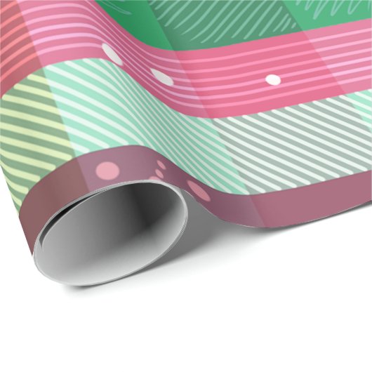 Klassisches Weihnachtsgestaltermuster Geschenkpapier (Rolleneckpunkt)