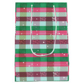 Klassisches Weihnachtsgestaltermuster Mittlere Geschenktüte (Rückseite)