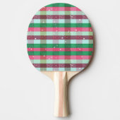 Klassisches Weihnachtsgestaltermuster Tischtennis Schläger (Vorderseite)
