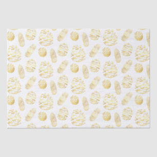 Klassisches Weihnachtsgold Pinecones Tissue Seidenpapier