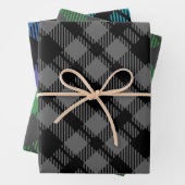 Klassisches Weihnachtsgrün Karomuster Geschenkpapier Set (Beispiel)