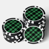 Klassisches Weihnachtsgrün Karomuster Pokerchips (Stapel)
