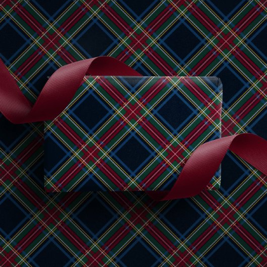 Klassisches Weihnachtskariert Geschenkpapier