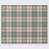 Klassisches Weihnachtskariert - Rot, Grün und Crem Geschenkpapier (Flach)