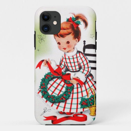 Klassisches Weihnachtskleines Mädchen mit Case-Mate iPhone Hülle (Rückseite)