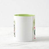 Klassisches Weihnachtskleines Mädchen mit Tasse (Zentrum)
