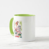 Klassisches Weihnachtskleines Mädchen mit Tasse (Vorderseite Links)