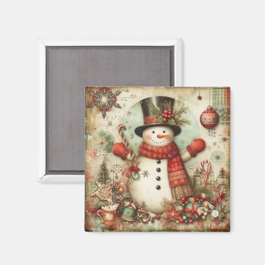 Klassisches Weihnachtsmagnet Magnet (Vorderseite/Rückseite)