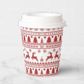 Klassisches Weihnachtsmuster Pappbecher (Rechts)