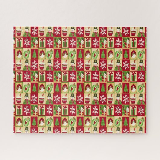 Klassisches Weihnachtsmuster Puzzle (Horizontal)