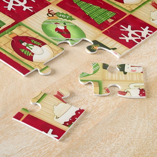 Klassisches Weihnachtsmuster Puzzle (Seite)