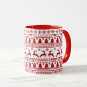 Klassisches Weihnachtsmuster Tasse (VorderseiteRechts)