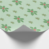 Klassisches Weihnachtsmuster und Schneeflocken Geschenkpapier (Ecke)