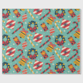 Klassisches Weihnachtspapier mit 30"x6"Wrapping Pa Geschenkpapier (Flach)