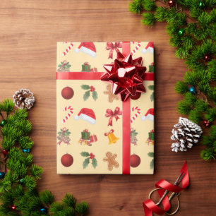 Klassisches Weihnachtspauschpapier Geschenkpapier