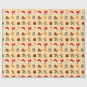 Klassisches Weihnachtspauschpapier Geschenkpapier (Flach)