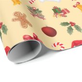 Klassisches Weihnachtspauschpapier Geschenkpapier (Rolleneckpunkt)