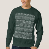 Klassisches Weihnachtspullover-Muster Sweatshirt (Vorderseite)