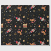 Klassisches Weihnachtsspielzeug Geschenkpapier (Flach)