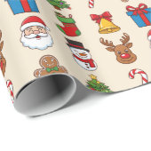Klassisches Weihnachtswackelpapier Geschenkpapier (Rolleneckpunkt)