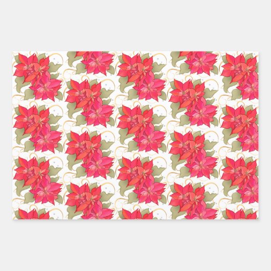 Klassisches Weihnachtswackelpapier Geschenkpapier Set (Vorderseite)