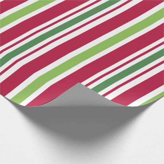 Klassisches Weihnachtswackelpapier mit Candy Strip Geschenkpapier (Ecke)