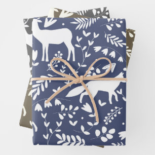 Klassisches Weihnachtswrapping Paper Flat Sheet Se Geschenkpapier Set