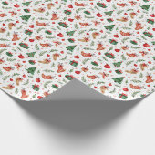 Klassisches Weihnachtswrapping Paper - knackiger w Geschenkpapier (Ecke)