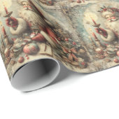 Klassisches Weihnachtswrapping-Papier Geschenkpapier (Rolleneckpunkt)