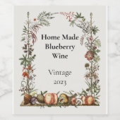 Klassisches Weinetikett für hausgemachte Weine (Einzelnes Label)