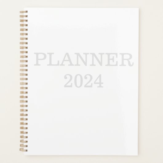 Klassisches Weiß 2024 Planer (Vorderseite)