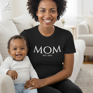 Klassisches Weiß Caps Mom Established T-Shirt