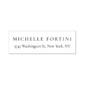 Klassisches Weiß Minimalistisch Schlicht Elegant E Permastempel (Design)