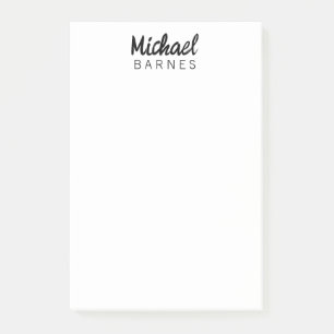 Klassisches Weiß Minimalistisches Einfach Elegante Post-it Klebezettel