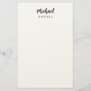 Klassisches Weiß Minimalistisches Einfaches Elegan Briefpapier