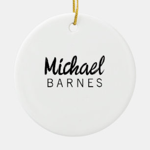 Klassisches Weiß Minimalistisches Einfaches Elegan Keramik Ornament