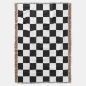 Klassisches Weiß mit Schwarz-Quadrat-Stil Decke (Vorderseite Vertikal)