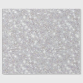 Klassisches Weiß Perlenweiß Glitter-Muster Geschenkpapier (Flach)