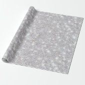 Klassisches Weiß Perlenweiß Glitter-Muster Geschenkpapier (Ungerollt)