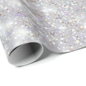 Klassisches Weiß Perlenweiß Glitter-Muster Geschenkpapier (Rolleneckpunkt)