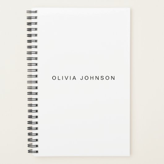 Klassisches Weiß | Spiral Weekly/Monatsplaner 2024 Planer (Vorderseite)