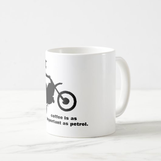 Klassisches weißer Kaffee-Tassen-Schmutz-Fahrrad Kaffeetasse (VorderseiteRechts)