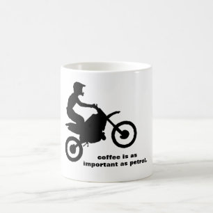 Klassisches weißer Kaffee-Tassen-Schmutz-Fahrrad Kaffeetasse