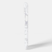 Klassisches weißes Barock florale Embossed Phone C Case-Mate iPhone Hülle (Rückseite / Links)