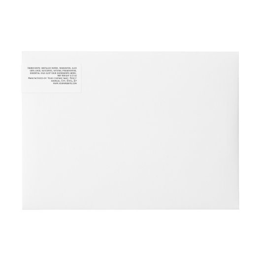 Klassisches weißes Body Butter JAR Etikett 1" x 7, (Vorderseite)