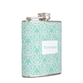 Klassisches weißes Damaskusmuster Flachmann (Rechts)